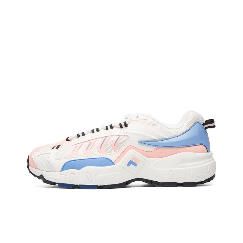 FILA Ravagement 1 Cushioning Anti-Slip And Wear-Resistant Low-Top Skateboard Shoes Women's White Blue-0