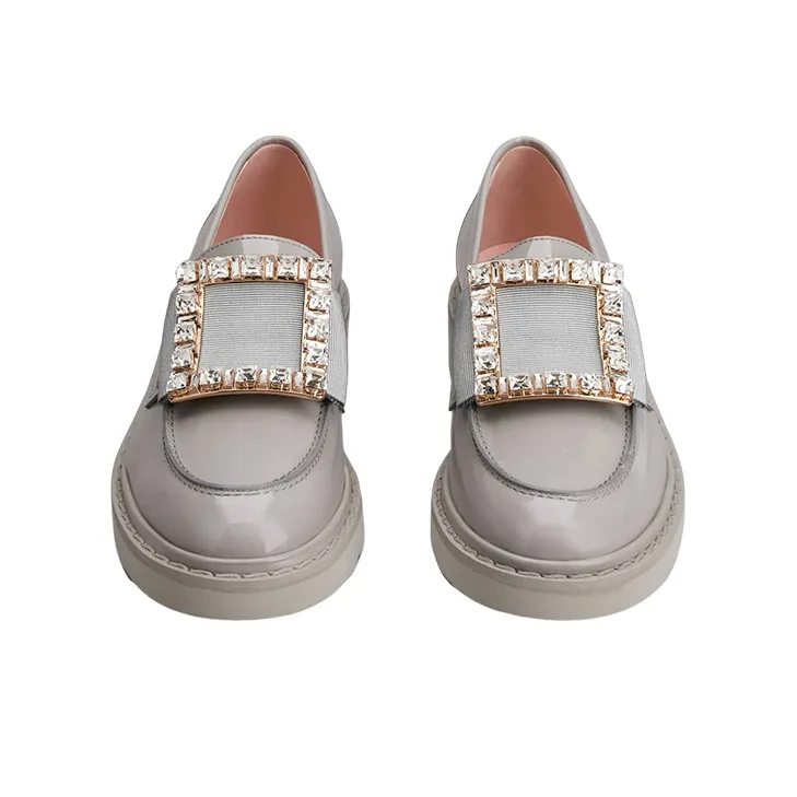 Roger Vivier Viv' Rangers Casual Single Shoes Women's Gray-3