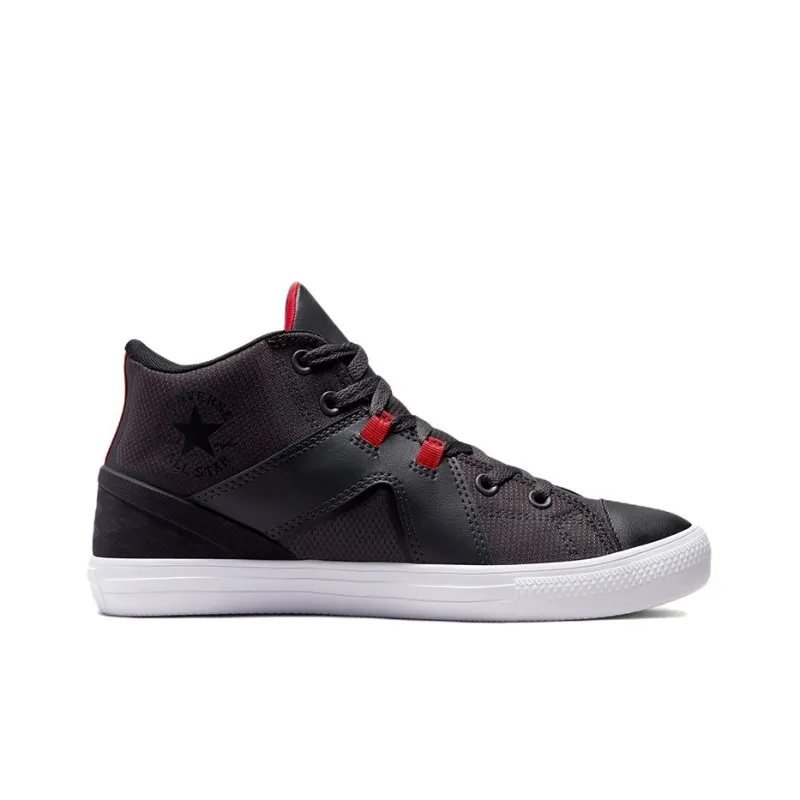Converse Chuck Taylor All Star Flux Ultra Wear-Resistant Mid-Top Canvas Shoes Unisex Black Red-1