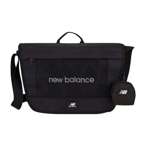 New Balance Nylon Messenger Bag Handbag Shoulder Bag Crossbody Bag Regular Unisex Black