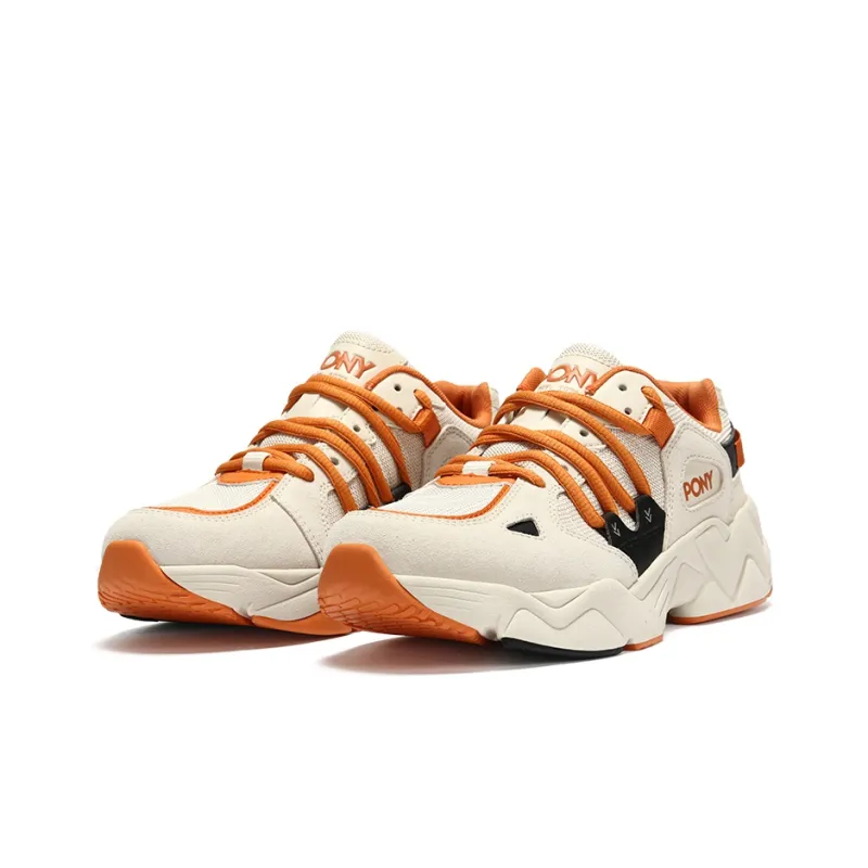 Pony Chunky Sneakers Men Low-Top Beige/Light Orange/Black-2
