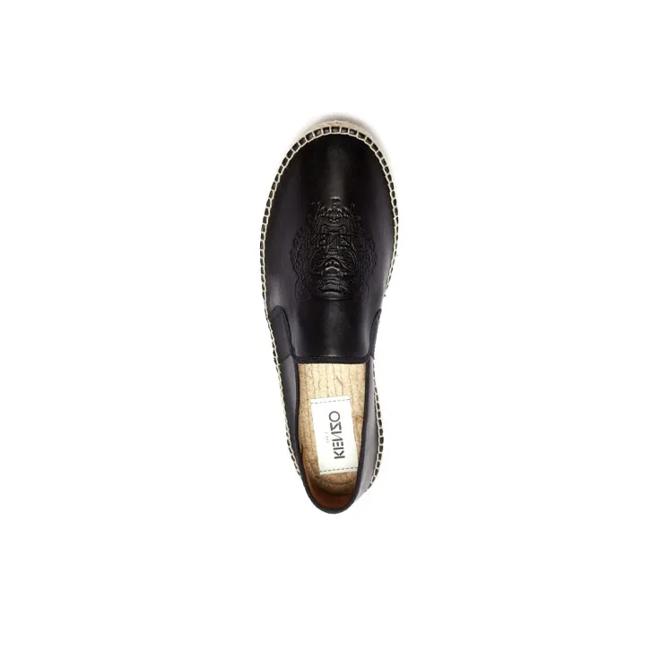 KENZO Elasticated Tiger Espadrilles Casual Single Shoes Men's Black-3