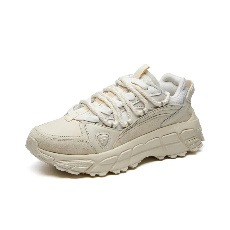 FILA FUSION Skyrunner Cushioning Anti Slip Wear Resistant Breathability Low Top Chunky Sneakers Men's Fragrant Snow-1
