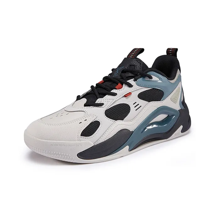XTEP Liekong 2.0 Chunky Sneakers Men Low Top Dove Gray/Black/Deep Mud Gray-1