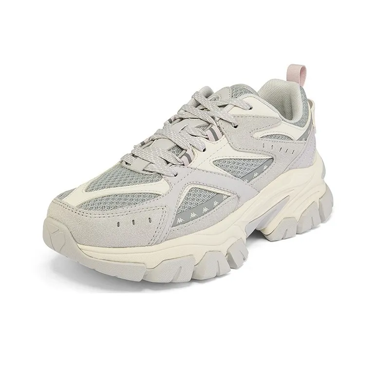 Kappa Shock Absorbers With Slip Resistant And Abrasion Resistant Properties Low Top Chunky Sneakers Unisex Crystal Gray-1