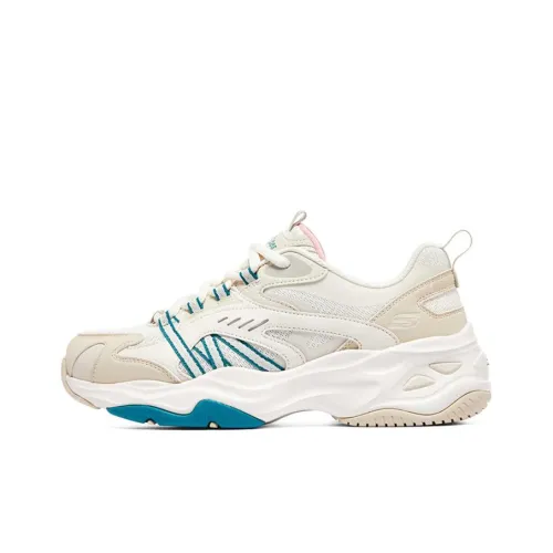 Skechers D'Lites 4.0 Chunky Sneakers Women's Low Top Ecru/Lake Green