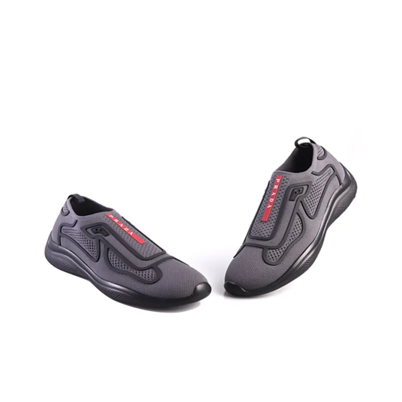 PRADA America's Cup Slip On Black Tech Fabric-3