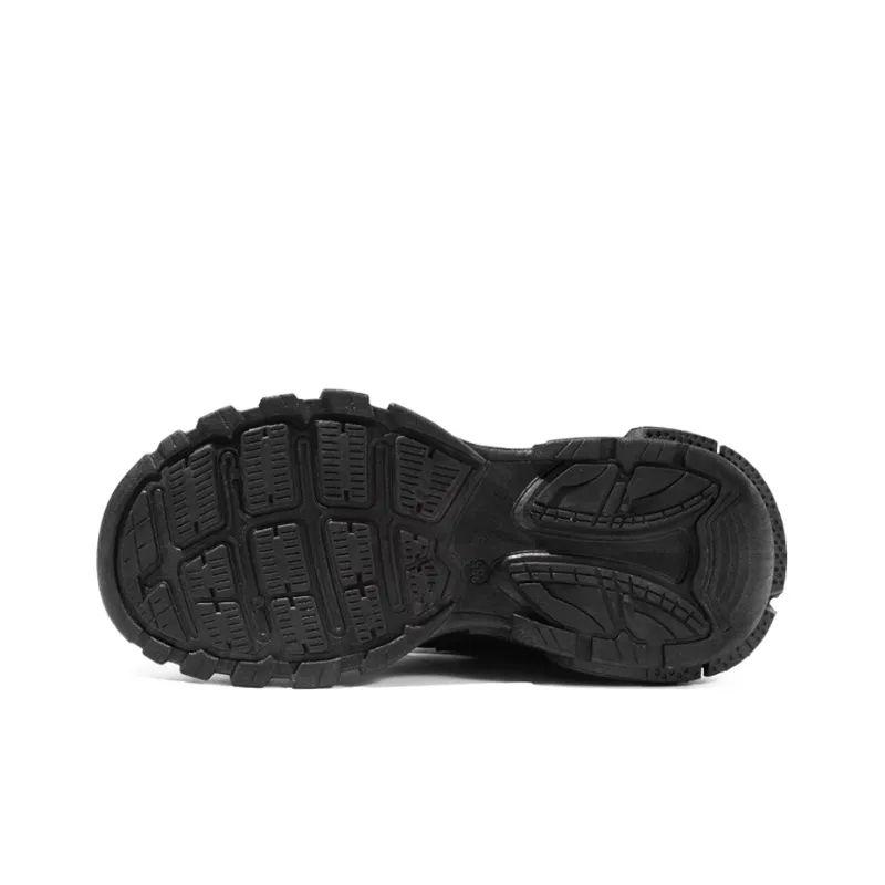 TUOPIN Abrasion Resistant Breathable Low Top Couple, Chunky Sneakers Unisex Black-4