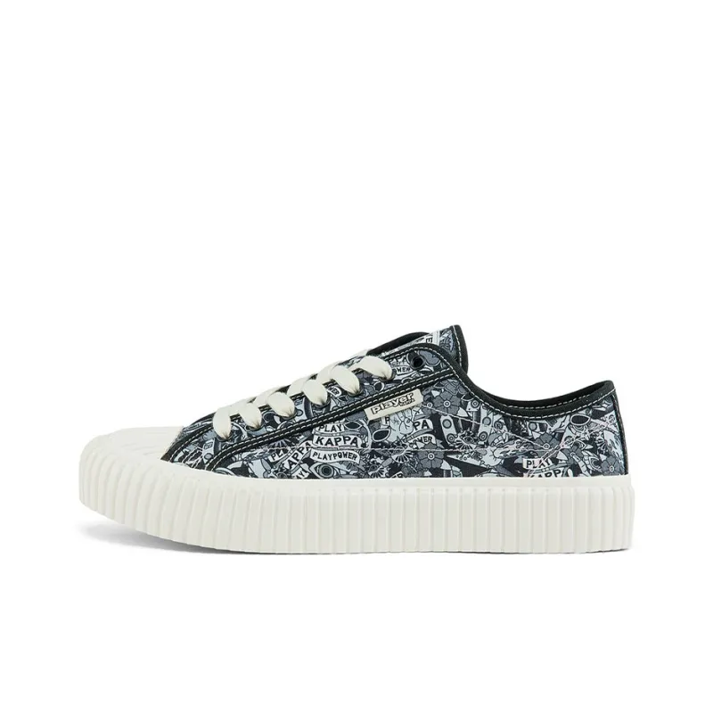 Kappa Lightweight Low Top Canvas Shoes Unisex Black Multicolor-0