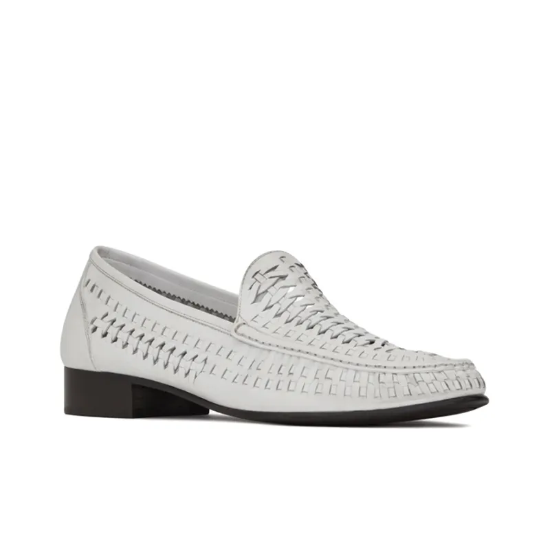 SAINT LAURENT Swann Casual Single Shoes Men's Ivory-2