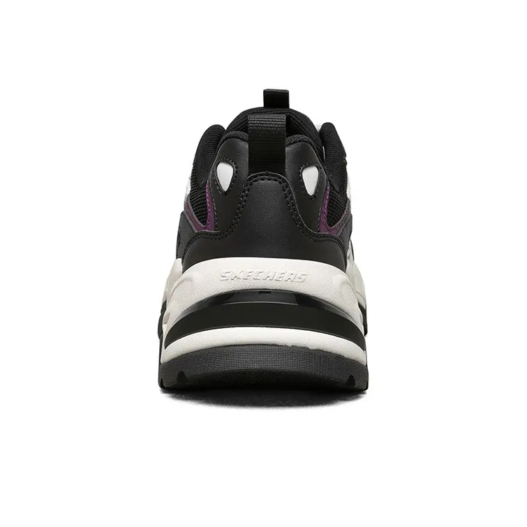Skechers Stamina V2 Chunky Sneakers Women's Low Top Black/White/Lemon-3