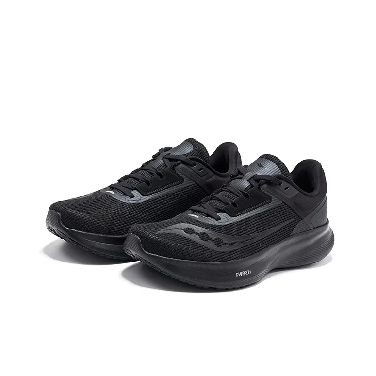 Saucony Vessel Cushioning Breathable Low Top Sprint Running Shoes Unisex Black-2