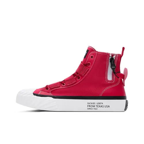 Dickies Canvas Shoes Women's High-Top Red