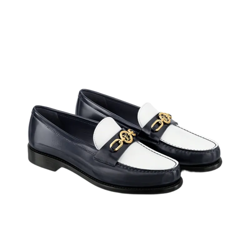 LOUIS VUITTON Chess Casual Single Shoes Women's Black White-1
