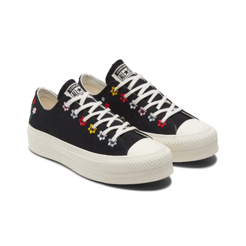 Converse Women's Chuck Taylor All Star Lift Platform Low 'Floral Embroidery' Women's-2