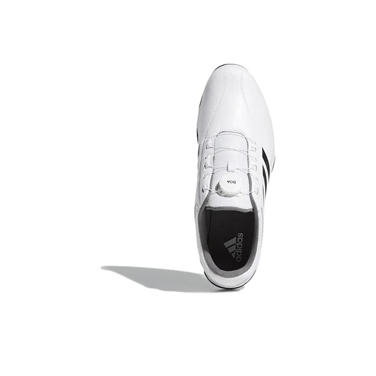 Adidas Traxion Lite Boa Wear-Resistant Low-Top Golf Shoes Men's White Black-4