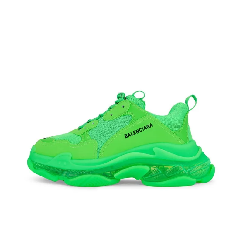 Balenciaga Triple S Clear Sole Fluo Green-0