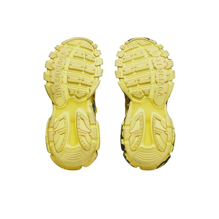Balenciaga Track 1.0 Graffiti Chunky Sneakers Men's Yellow Black-6