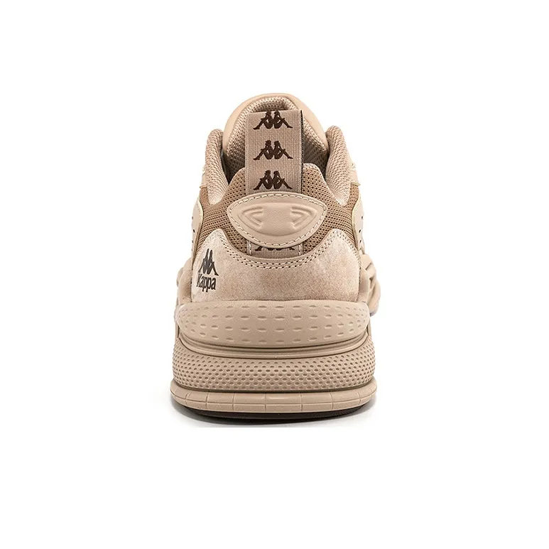 Kappa Anti Slip And Wear Resistant Coverage Low Top Chunky Sneakers Unisex Light Yellow Umber-4