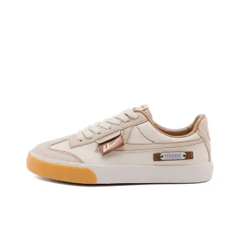Warrior Ulzzang Trendy Versatile Durable Breathable Low Top Canvas Shoes Unisex Beige Coffee