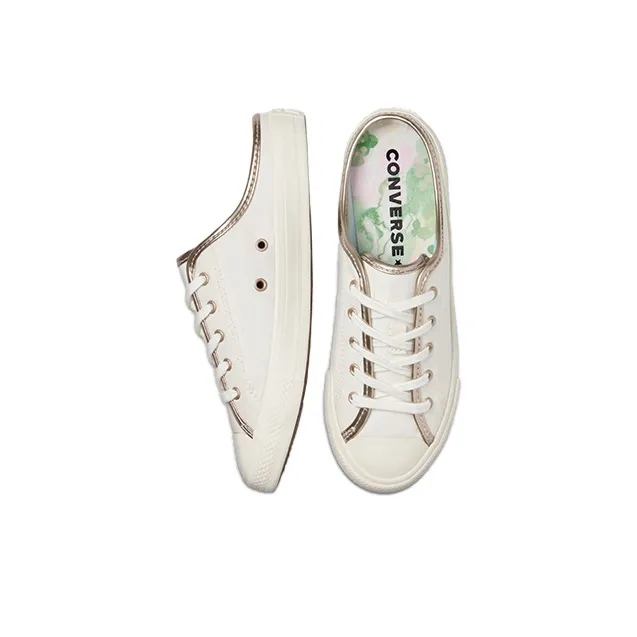Converse Women's Chuck Taylor All Star Dainty Mule 'Washed Florals Egret Light Gold' Women's-4