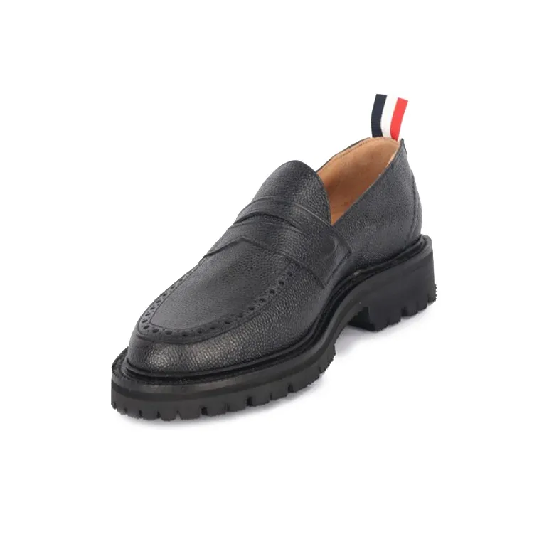 THOM BROWNE RWB-stripe Leather Loafers-1