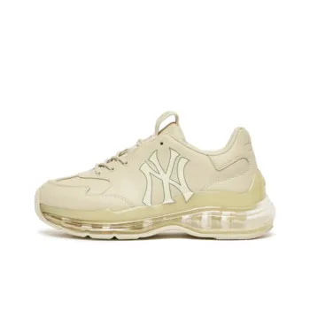 MLB Big Ball Chunky Anti Slip And Wear Resistant Lightweight Low Top Chunky Sneakers Unisex Beige