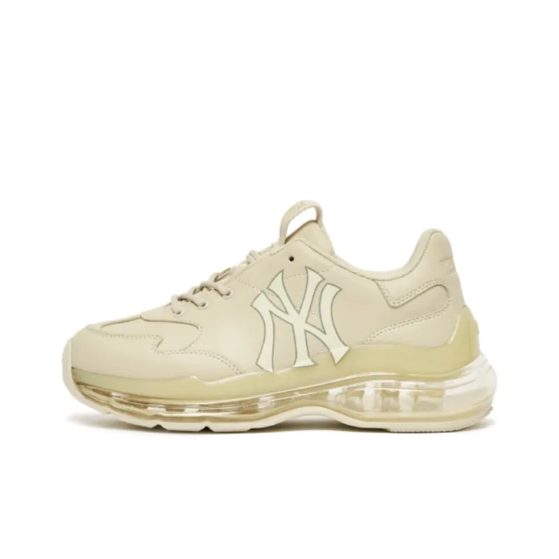 MLB Big Ball Chunky Anti Slip And Wear Resistant Lightweight Low Top Chunky Sneakers Unisex Beige-0