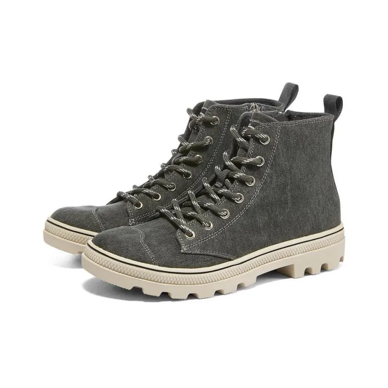 Skechers Roadies Abrasion Resistant Coverage High Top Canvas Shoes Women's Charcoal Gray-2
