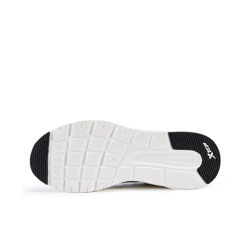 XTEP Life Collection Anti Slip Wear Resistant Low Top Chunky Sneakers Men's White Black Blue-4