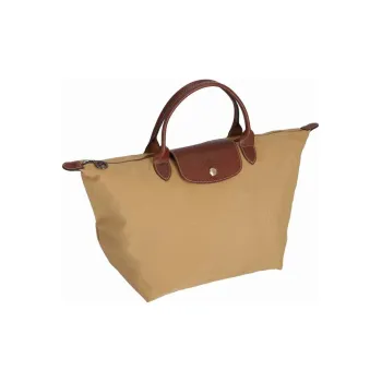 LONGCHAMP Polyamide Canvas Dumpling Bag Canvas Bag Travel Bag Handbag Medium Size Women's Molasses Color