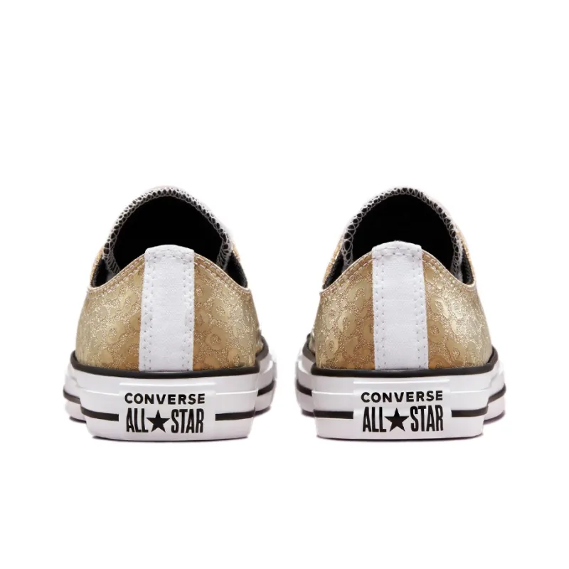 Converse Women's Chuck Taylor All Star Low 'Glitter Leopard Spots Saturn Gold' Women's-3