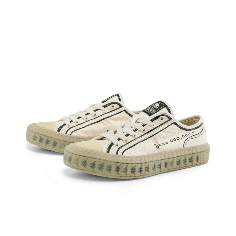 One Piece x Kappa Collaboration Low-Top Canvas Shoes Unisex Bright Rain Gray-2