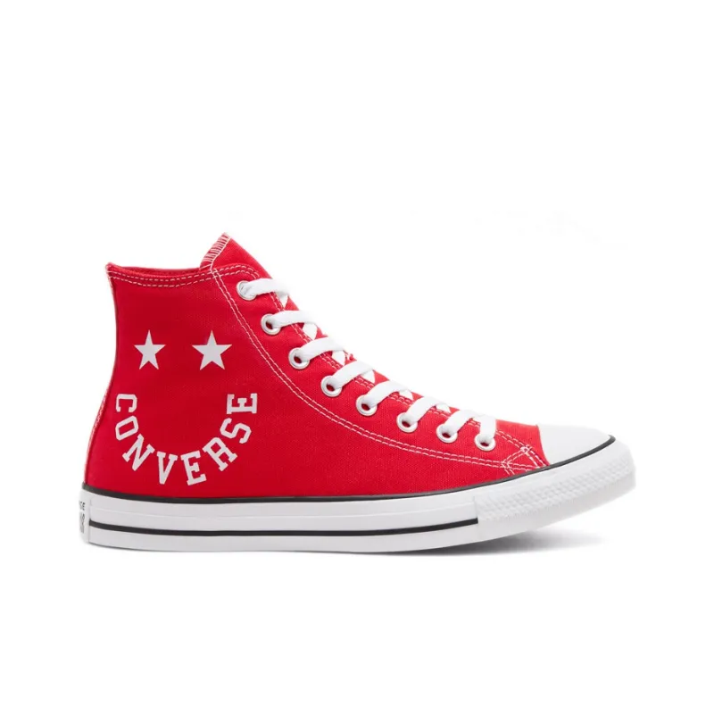 Converse Chuck Taylor All Star High 'Smiley University Red'-1
