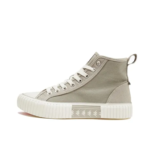 Kappa Canvas Shoes Unisex High-Top Oxford Brown