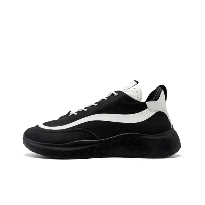 Ecco Yue Dong Chunky Sneakers Men Low Top Black-0
