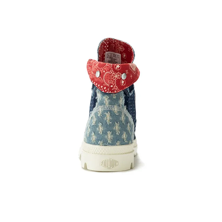 Palladium Pampa Street Dance Collection Anti Slip And Wear Resistant Breathable High Top Canvas Shoes Unisex Dark Blue-6