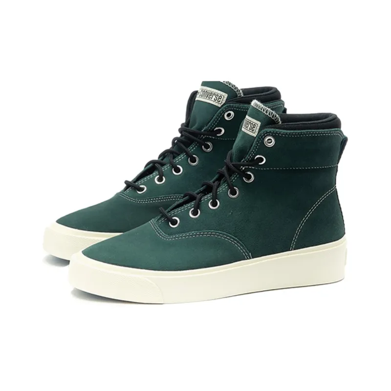 Converse Nubuck Skidgrip Hi Green-2