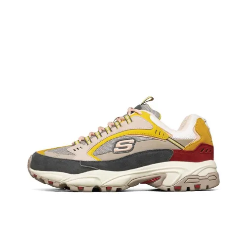 Skechers Stamina Cushioning Anti-Slip And Wear-Resistant Low-Top Chunky Sneakers Men's Multicolor