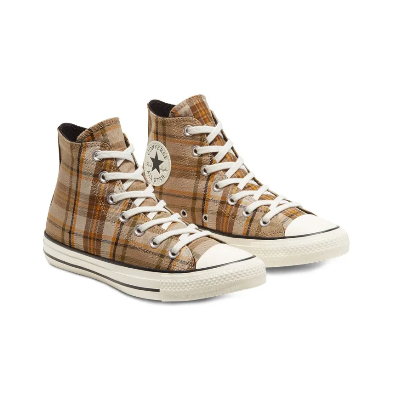 Converse Chuck Taylor All Star Khaki Plaid Sneakers Women's-2