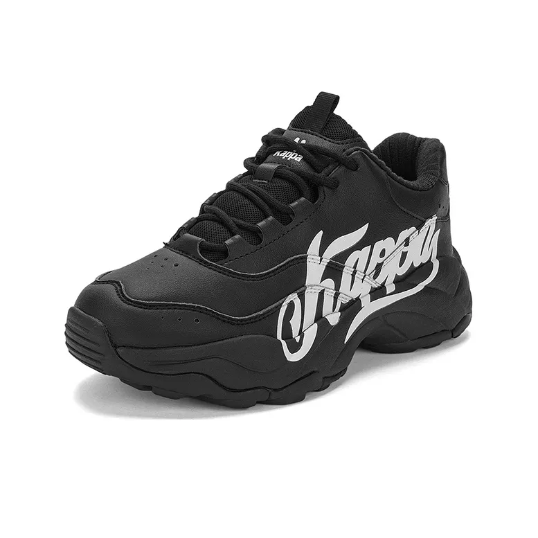 Kappa Chunky Sneakers Unisex Low Top Black/White-1