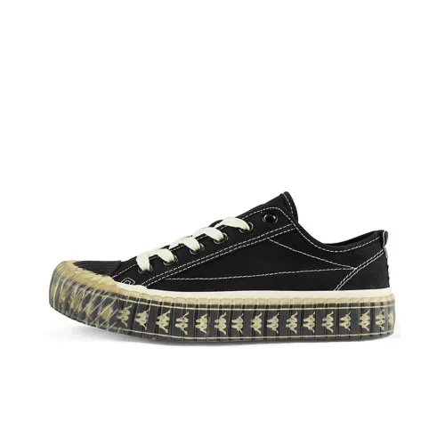 Kappa Canvas Shoes Unisex Low-Top Black White