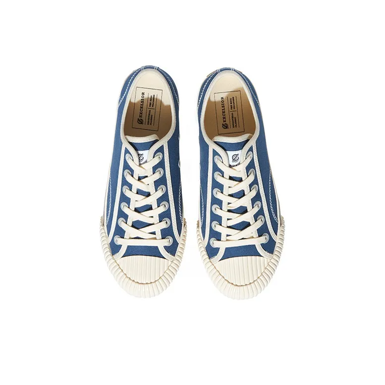 Excelsior BOLT ARCHIVE Canvas Shoes Unisex Low Top White/Blue-3