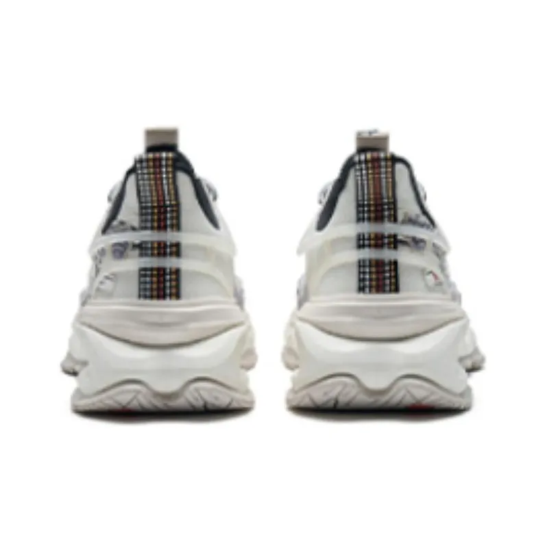 XTEP Thalassin Cushioning Anti Slip And Wear Resistant Low Top Chunky Sneakers Men's Sail White Ash Gray-3