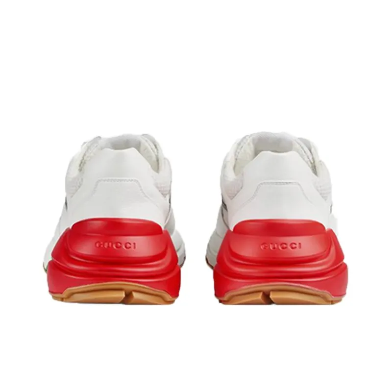 GUCCI Rhyton Daddy Shoes White Red Green Reflective-4