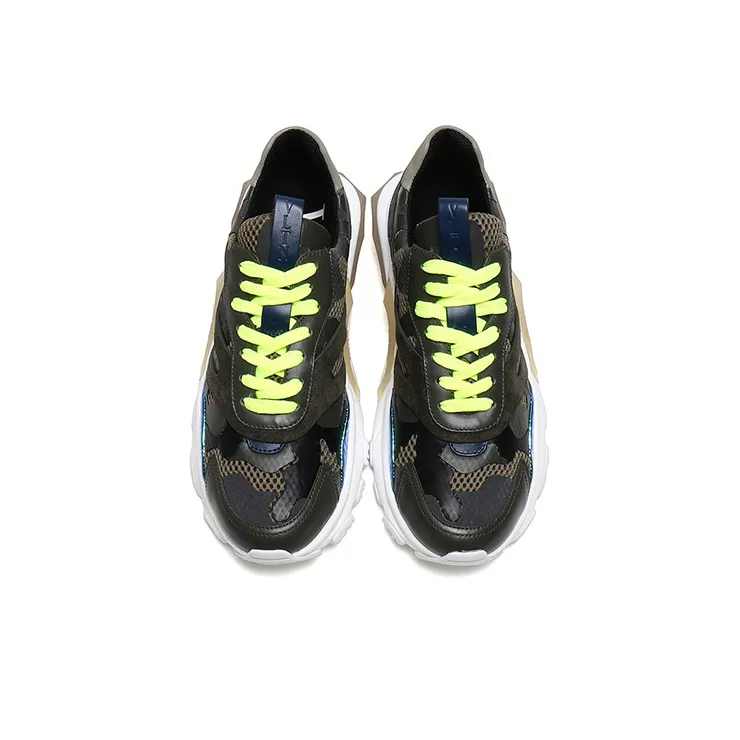 Valentino Bounce Low Top Chunky Sneakers Men's Green Camouflage-3