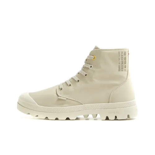 Palladium Pampa Puddle Lt+Wpm Anti-Slip And Wear-Resistant Water-Resistant High-Top Canvas Shoes Unisex Apricot