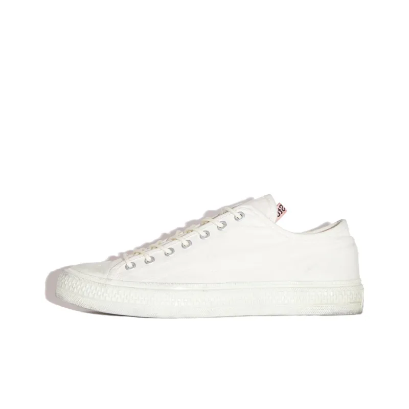 Acne Studios Anti Slip Wear Resistant Low Top Canvas Shoes Men's Gray White-0