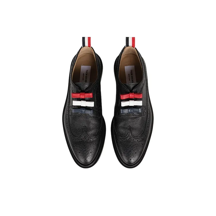 THOM BROWNE RWB Bow-embellished Brogues-3