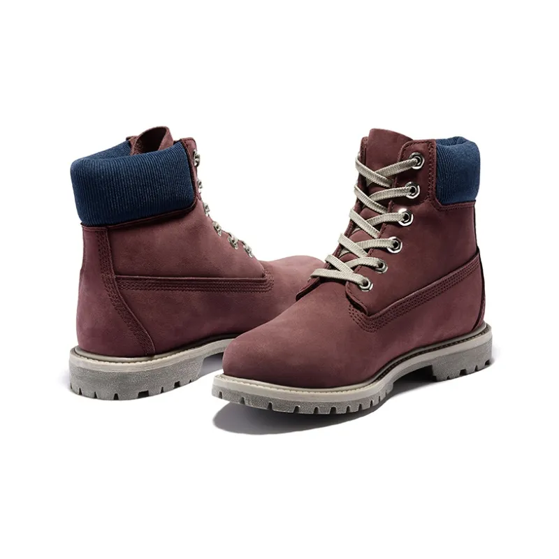 Timberland Premium 6 Inch Waterproof Boots 'Burgundy Nubuck' Women's-1
